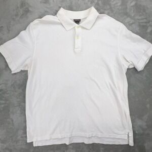 Cherokee Mens XL White Short Sleeve Pique Knit Polo Shirt RN17730